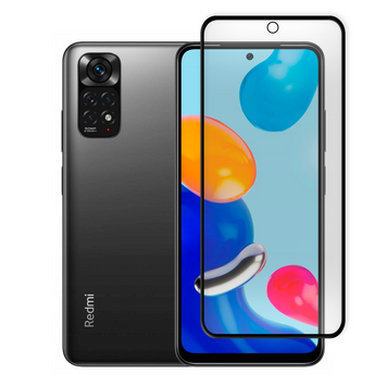 Защитное стекло для телефона Xiaomi Redmi Note 11 4G противоударное на сяоми редми нот 11 4г черное 0038909 фото