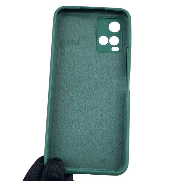 Чехол для Vivo Y21 силиконовый с микрофиброй нескользящий на виво у21 зеленый 0032336 фото