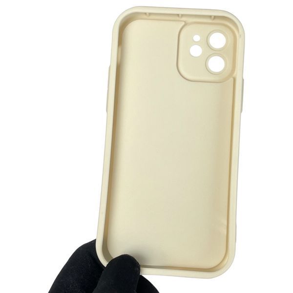 Чохол силіконовий Soft Touch з 3D принтом жіночим для Apple iPhone 12 молочний (Повний захист камери) 0042456 фото
