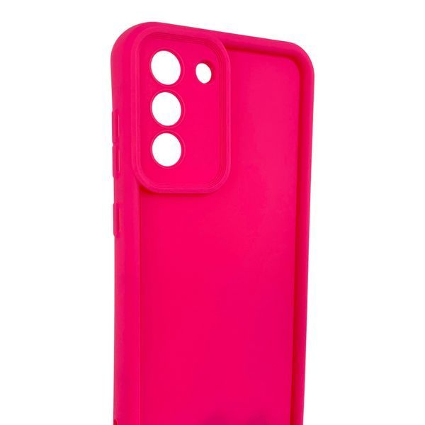 Чехол силиконовый Soft Touch для Samsung Galaxy S21 FE малиновый (Полная защита камеры) 0054028 фото