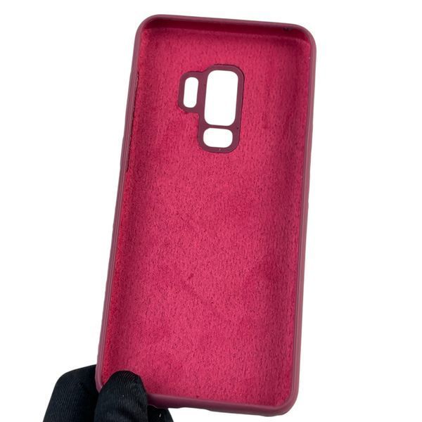Чохол для Samsung Galaxy S9 Plus силіконовий з мікрофіброю нековзний на самсунг с9 плюс бордовий 0032233 фото
