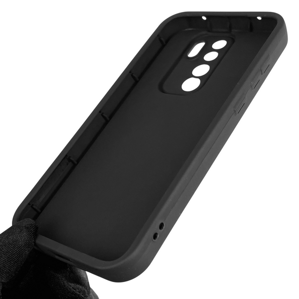 Чехол силиконовый оригинальный Soft Touch с 3D принтом милый мишка для Xiaomi Redmi Note 8 Pro черный (Полная защита камеры) 0043888 фото