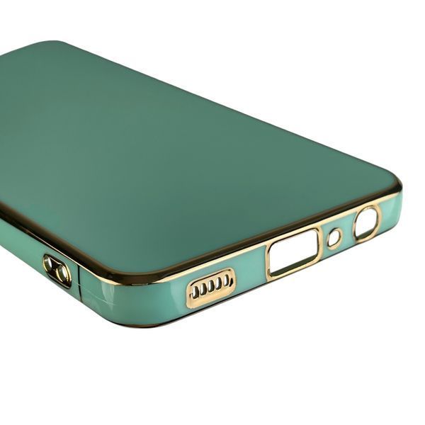 Чохол для Samsung Galaxy M32 4G (SM-M325F) із золотою окантовкою із захистом камери на самсунг m32 бірюзовий 0008296 фото