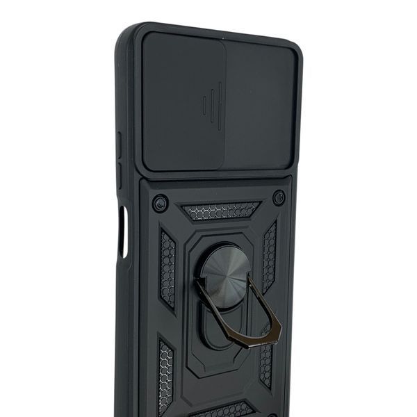 Чохол протиударний для ZTE Blade V2020 Smart (8010) з магнітною пластиною зі шторкою на камері чорний 0050930 фото