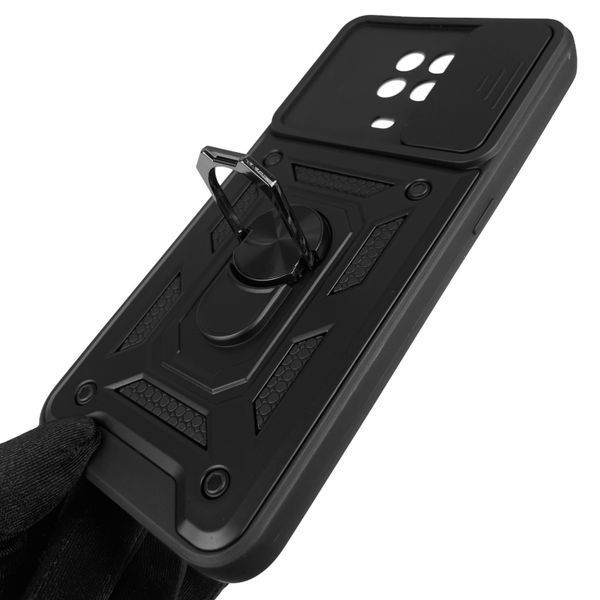 Чехол для Nokia G20 (TA-1336) бронированный с кольцом со шторкой на камеру на нокиа г20 чёрный 0004162 фото