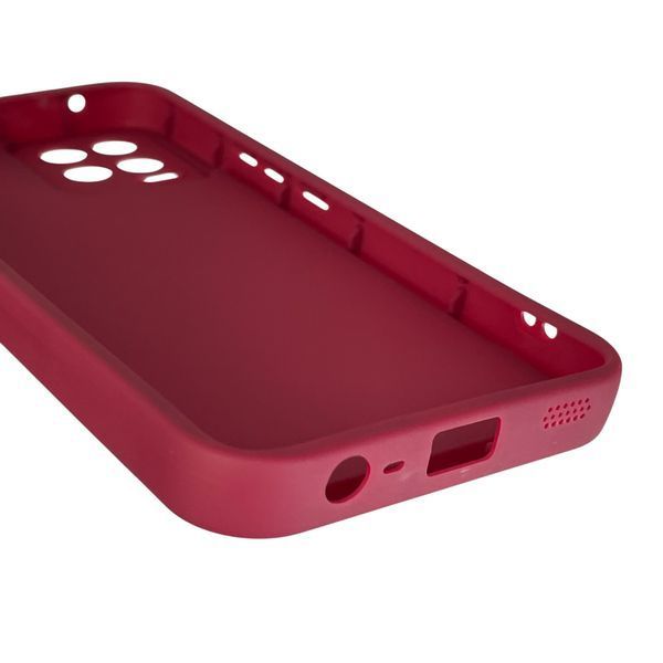 Чехол силиконовый Soft Touch с 3D принтом смешного теда мишки для Realme 8 Pro бордовый (Полная защита камеры) 0049318 фото