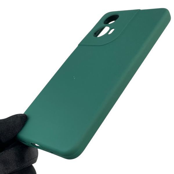 Чехол для Motorola E14 силиконовый с микрофиброй нескользящий на моторола е14 зеленый 0031696 фото