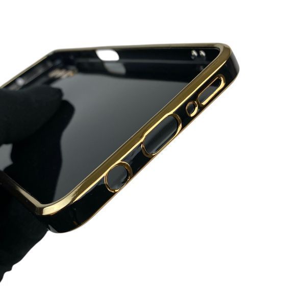 Чехол для Samsung Galaxy A7 2018 SM-A750 с кольцом MagSafe с золотой окантовкой на самсунг а7 2018 черный gs1 0021533 фото