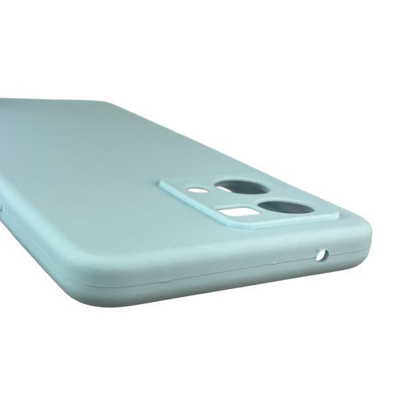 Чохол для Oppo Reno 7 4G силіконовий з мікрофіброю нековзний на оппо рено 7 4г блакитний 0031789 фото