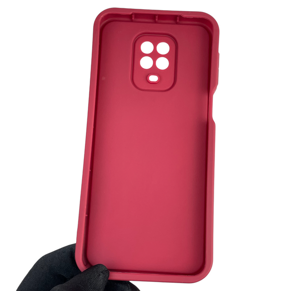 Чехол силиконовый Soft Touch с 3D принтом для Xiaomi Redmi Note 9 Pro бордовый (Полная защита камеры) 0042420 фото