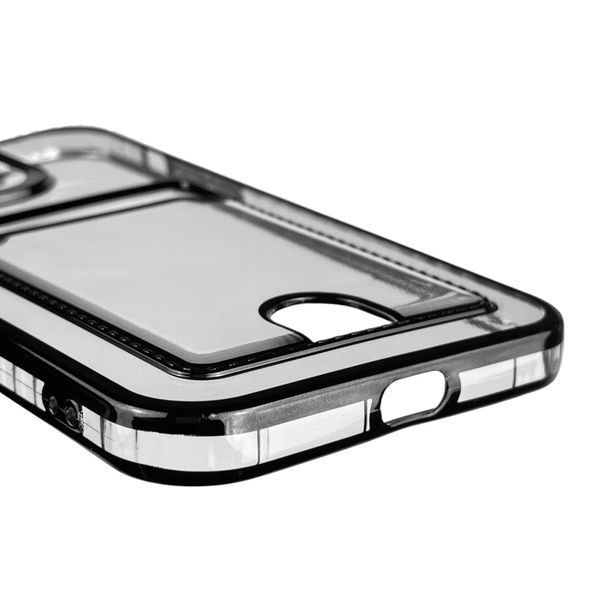 Чехол для Apple iPhone 14 Pro Max с чёрной окантовкой с карманом для карт на айфон 14 про макс чёрный 0013017 фото
