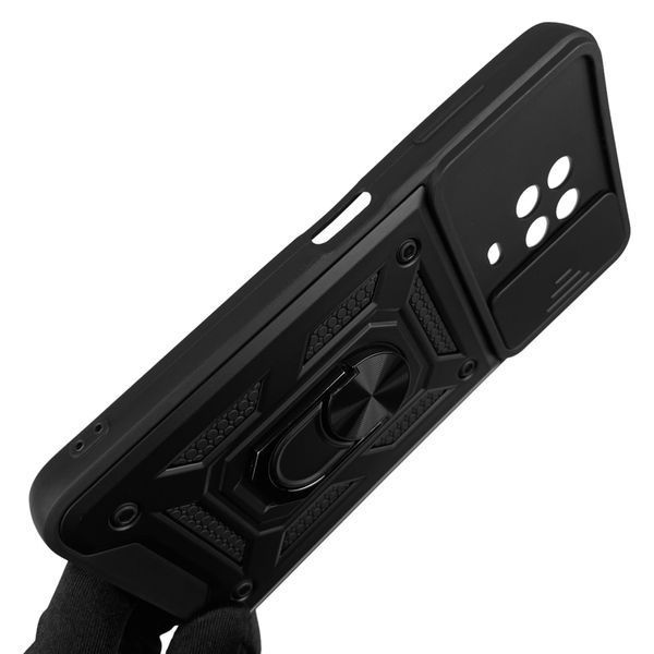 Чехол для Nokia G20 (TA-1336) бронированный с кольцом со шторкой на камеру на нокиа г20 чёрный 0004162 фото
