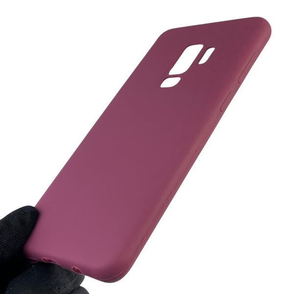 Чохол для Samsung Galaxy S9 Plus силіконовий з мікрофіброю нековзний на самсунг с9 плюс бордовий 0032233 фото