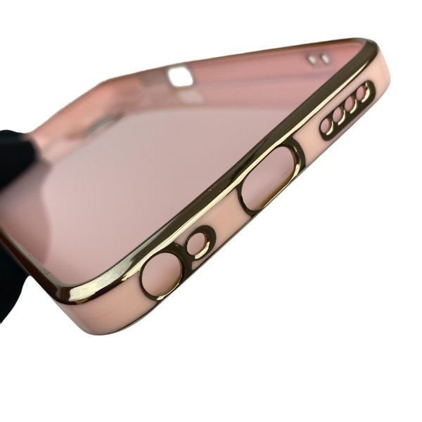 Чохол для Realme C67 з кільцем MagSafe із золотою окантовкою на реалмі с67 пудровий gs1 0022283 фото