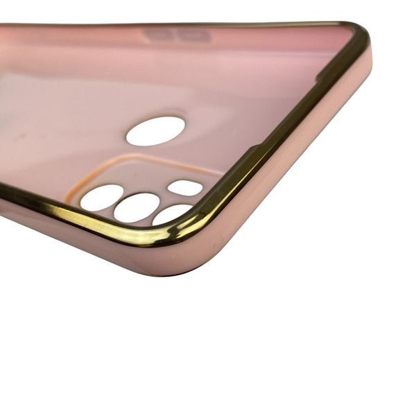 Чохол для OPPO A53 (4G) глянцевий із захистом камери із золотою окантовкою на оппо а53 пудровий gs1 0019567 фото
