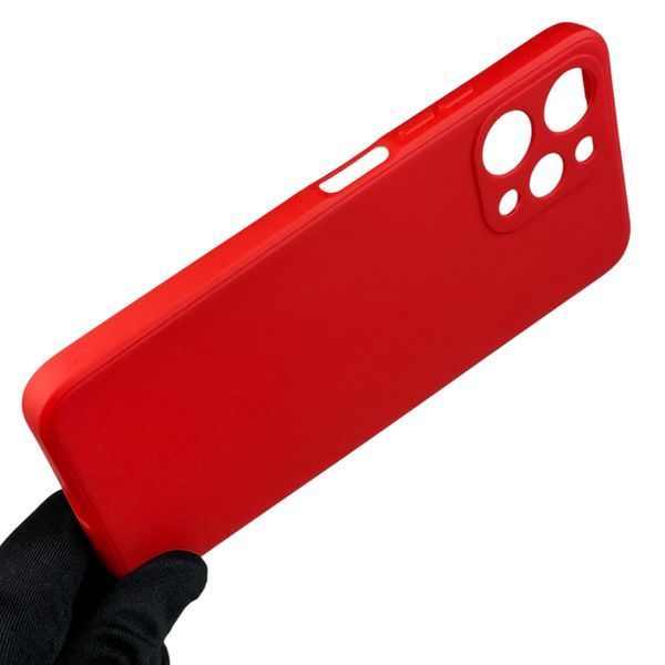 Чехол для Xiaomi Redmi 12 4G с квадратными гранями с защитой камеры на сяоми редми 12 4г красный 0012739 фото