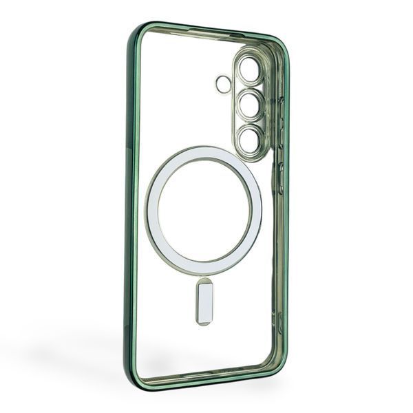 Чохол для Samsung Galaxy S25 (SM-S931B) з лінзами на камері з MagSafe на самсунг с25 салатовий 0034527 фото