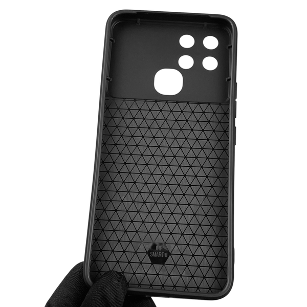Чехол для Infinix Smart 6 X6511 бронированный с кольцом со шторкой на инфиникс смарт 6 чёрный rg1 0015619 фото