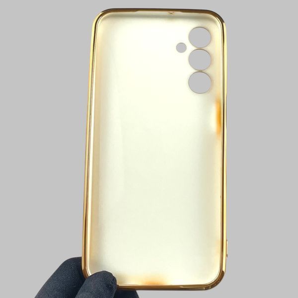 Чохол для Samsung Galaxy M34 5G (SM-M346) жіночий із золотою окантовкою із захистом камери на самсунг м34 5г білий 0012207 фото