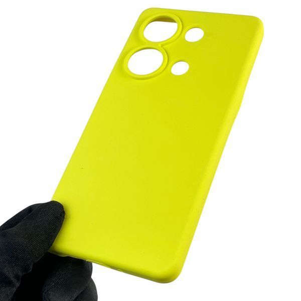 Чехол для Xiaomi POCO M6 Pro 4G силиконовый с микрофиброй нескользящий на сяоми поко м6 про 4г желтый 0032506 фото