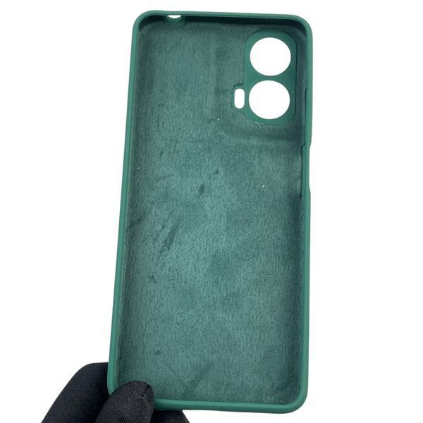 Чехол для Motorola E14 силиконовый с микрофиброй нескользящий на моторола е14 зеленый 0031696 фото