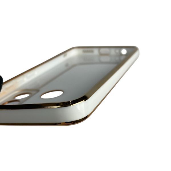 Чохол для TECNO POP 5 LTE (BD4i) з кільцем-підставкою із золотою окантовкою на техно поп 5 лте білий gs1 0020698 фото