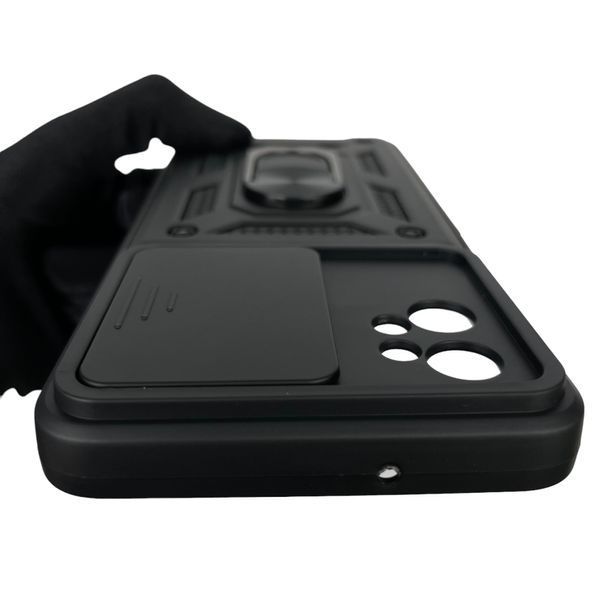 Чехол для Motorola Moto G32 PAUU0013RS бронированный с кольцом со шторкой на моторола г32 чёрный 0001765 фото
