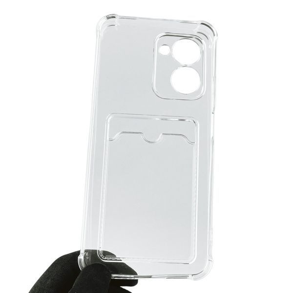 Чехол для Realme C33 с бронь углами с карманом для карточек k-pop на реалми C33 прозрачный 0013435 фото