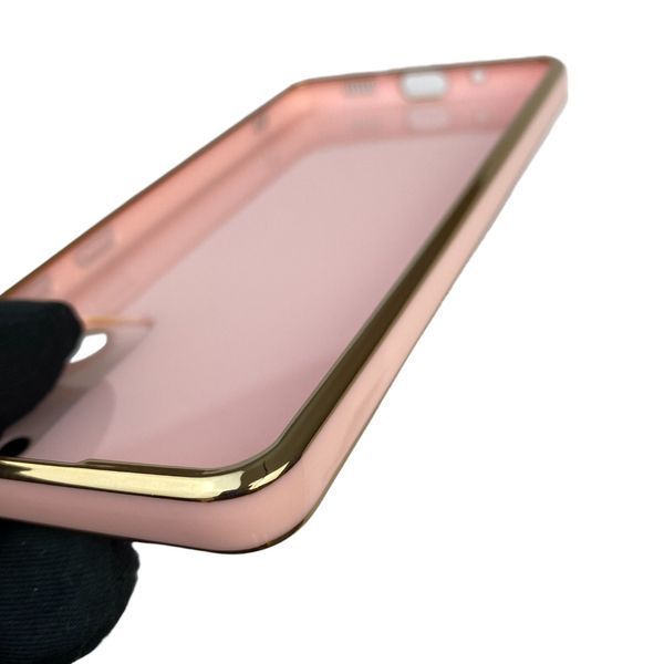 Чехол для Samsung Galaxy S20 FE SM-G780G с кольцом MagSafe с золотой окантовкой на самсунг с20 фе пудровый gs1 0022440 фото