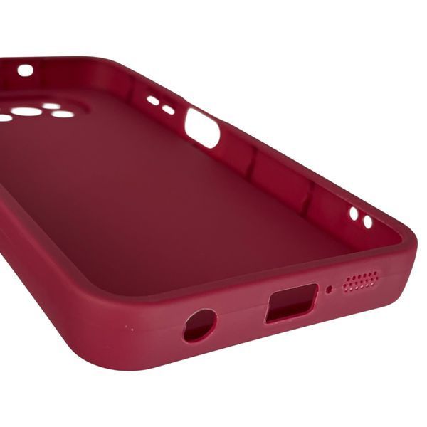 Чехол силиконовый Soft Touch с 3D принтом злой котик для Xiaomi Poco X3 Pro бордовый (Полная защита камеры) 0047146 фото