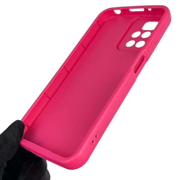 Чехол силиконовый оригинальный Soft Touch с 3D принтом злой котик для Xiaomi Redmi 10 малиновый (Полная защита камеры) 0046623 фото