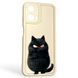Чохол силіконовий оригінальний Soft Touch з 3D принтом злого кота для Motorola Moto G04 (XT2421-2) молочний (Повний захист камери) 0046221 фото 1