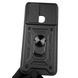 Чехол для Infinix Smart 6 X6511 бронированный с кольцом со шторкой на инфиникс смарт 6 чёрный rg1 0015619 фото 2