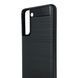 Чохол для телефона Samsung Galaxy S21 5G (SM-G991U) карбоновий протиударний з високими бортами чорний 0052224 фото 4
