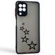 Чохол для телефона Samsung Galaxy A22 4G (SM-A225F) с 3D принтом зірочки із захистом камери чорний 0059223 фото 1