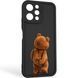 Чохол силіконовий оригінальний Soft Touch з 3D принтом кумедний тед ведмідик для Xiaomi Redmi 12 чорний (Повний захист камери) 0048845 фото 1