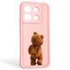 Чохол силіконовий оригінальний Soft Touch з 3D принтом кумедний тед ведмідик для Xiaomi Redmi Note 13 Pro 5G рожевий (Повний захист камери) 0049045 фото 1