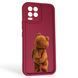 Чехол силиконовый Soft Touch с 3D принтом смешного теда мишки для Realme 8 Pro бордовый (Полная защита камеры) 0049318 фото 1