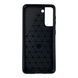 Чохол для телефона Samsung Galaxy S21 5G (SM-G991U) карбоновий протиударний з високими бортами чорний 0052224 фото 2