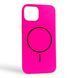 Чехол Silicone Case MagSafe для Apple iPhone 13 малиновый (магнитное кольцо, микрофибра) 0059992 фото 1