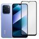 Захисне скло для телефона Xiaomi Poco C85 протиударне на весь екран прозоре з чорною рамкою 0053828 фото 1