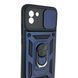 Чехол противоударный для Samsung Galaxy A03 (SM-A035F) с магнитной пластиной со шторкой на камере синий 0050644 фото 3