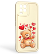 Чохол силіконовий оригінальний Soft Touch з 3D принтом милий ведмедик для Realme 8 Pro молочний (Повний захист камери) 0043311 фото