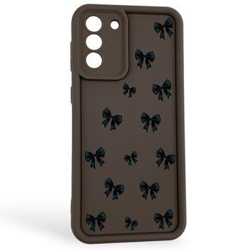 Чехол силиконовый Soft Touch с 3D принтом для Samsung Galaxy S21 Plus коричневый (Полная защита камеры) 0057677 фото