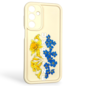 Чехол силиконовый Soft Touch с 3D принтом для Samsung Galaxy A16 (SM-A165) молочный (Полная защита камеры) 0041912 фото