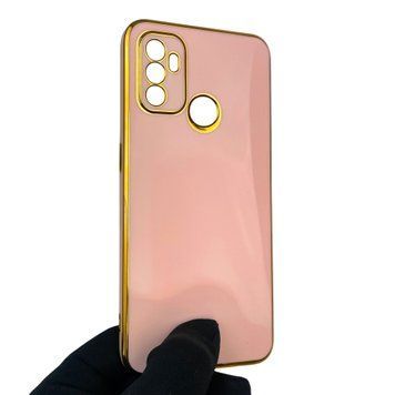 Чехол для OPPO A33 с защитой камеры с золотой окантовкой на оппо а33 пудровый gs1 0020109 фото