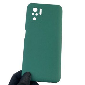 Чохол для Xiaomi Redmi Note 10 силіконовий з мікрофіброю нековзний на сяомі редмі нот 10 зелений 0032621 фото