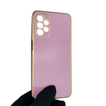 Чехол для Samsung Galaxy A32 5G SM-A326 с защитой камеры с золотой окантовкой на самсунг а32 черничный gs1 0019746 фото