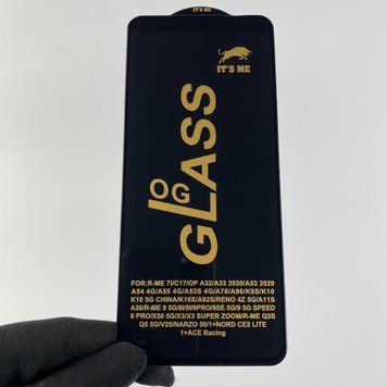 Защитное стекло для телефона OPPO A55 4G противоударное полноэкранное на оппо а55 4г чёрное 0001011 фото