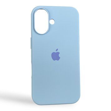 Чохол Silicone Case для Apple iPhone 16 блакитний (софт-тач, закритий низ, бортик камери) 0061917 фото